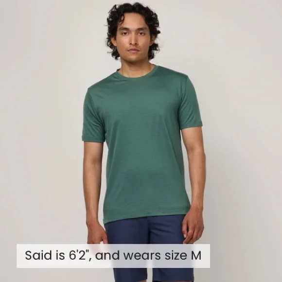 Wool and Prince Spruce Green Short Sleeve Tee - Picture 3 of 9